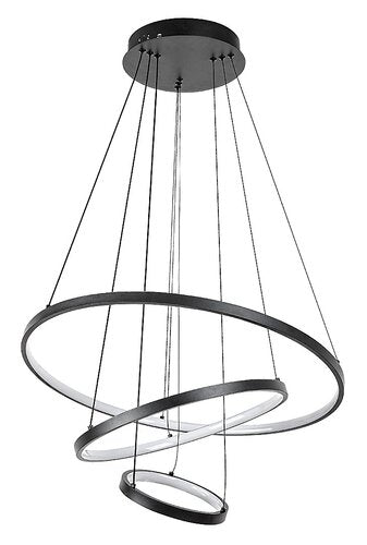 Lustra suspendata LED cu telecomanda Beliza, negru mat, 90W, 7200lm, 3000K-6500K, H.120cm, IP20, Rabalux, 72346