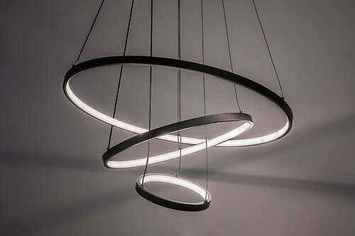 Lustra suspendata LED cu telecomanda Beliza, negru mat, 90W, 7200lm, 3000K-6500K, H.120cm, IP20, Rabalux, 72346