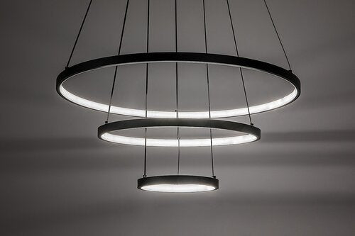 Lustra suspendata LED cu telecomanda Beliza, negru mat, 90W, 7200lm, 3000K-6500K, H.120cm, IP20, Rabalux, 72346