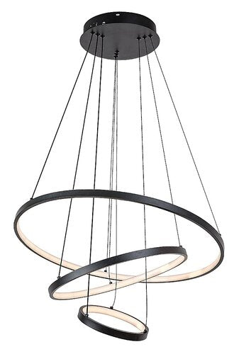 Lustra suspendata LED cu telecomanda Beliza, negru mat, 90W, 7200lm, 3000K-6500K, H.120cm, IP20, Rabalux, 72346