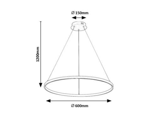 Lustra suspendata LED Beliza, auriu mat, 55W, 4100lm, 3000K, H.120cm, IP20, Rabalux, 72347