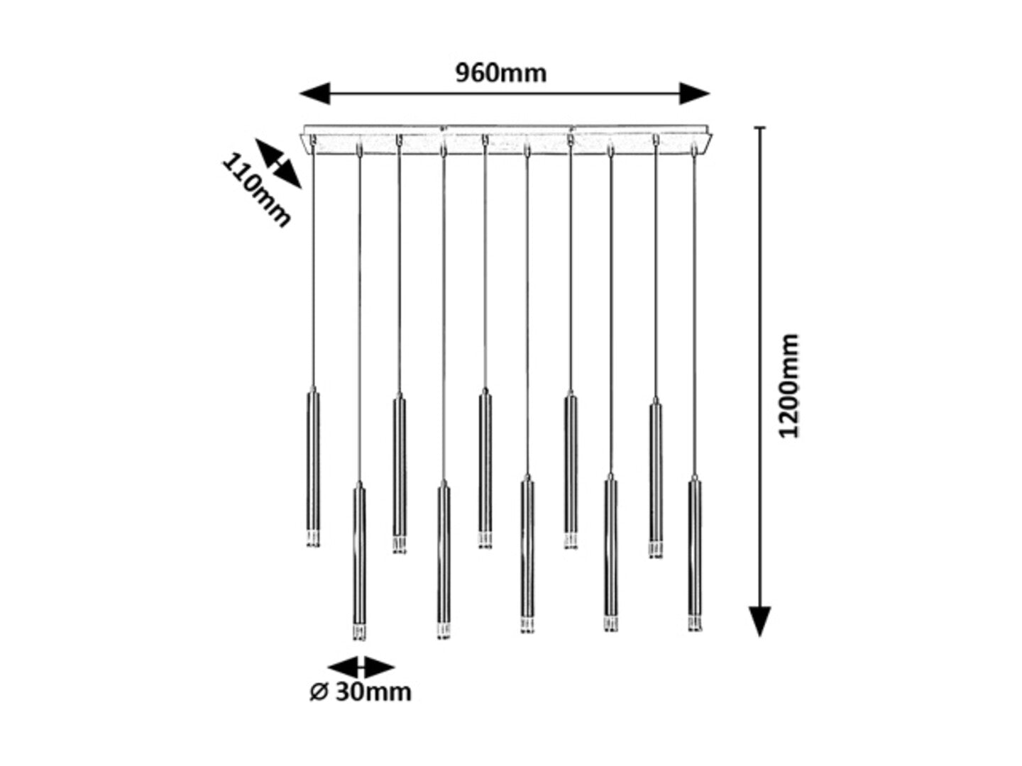Lustra suspendata Ramira, auriu, 10xG9, IP20, Rabalux, 72365