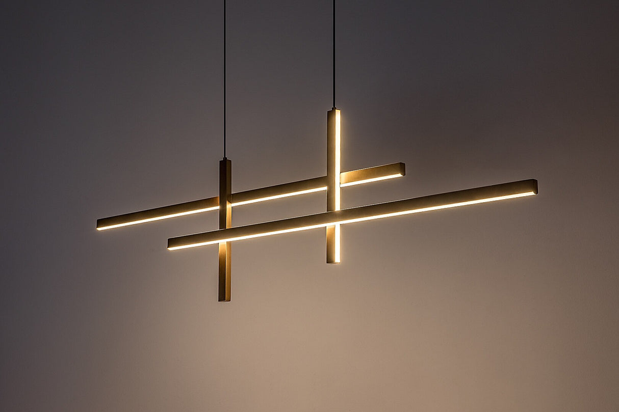 Lustra suspendata LED Severine, negru/ auriu, 40W, 2000lm, 3000K, IP20, Rabalux, 72366