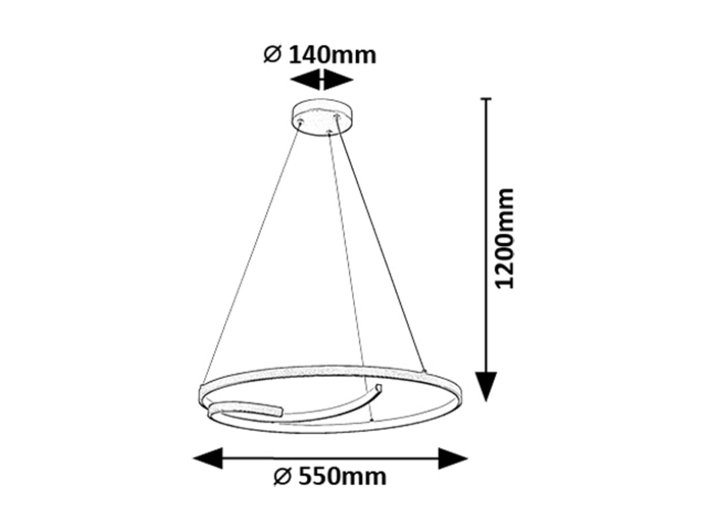 Lustra suspendata LED Niloo, negru, 40W, 2080lm, 4000K, IP20, Rabalux, 72367