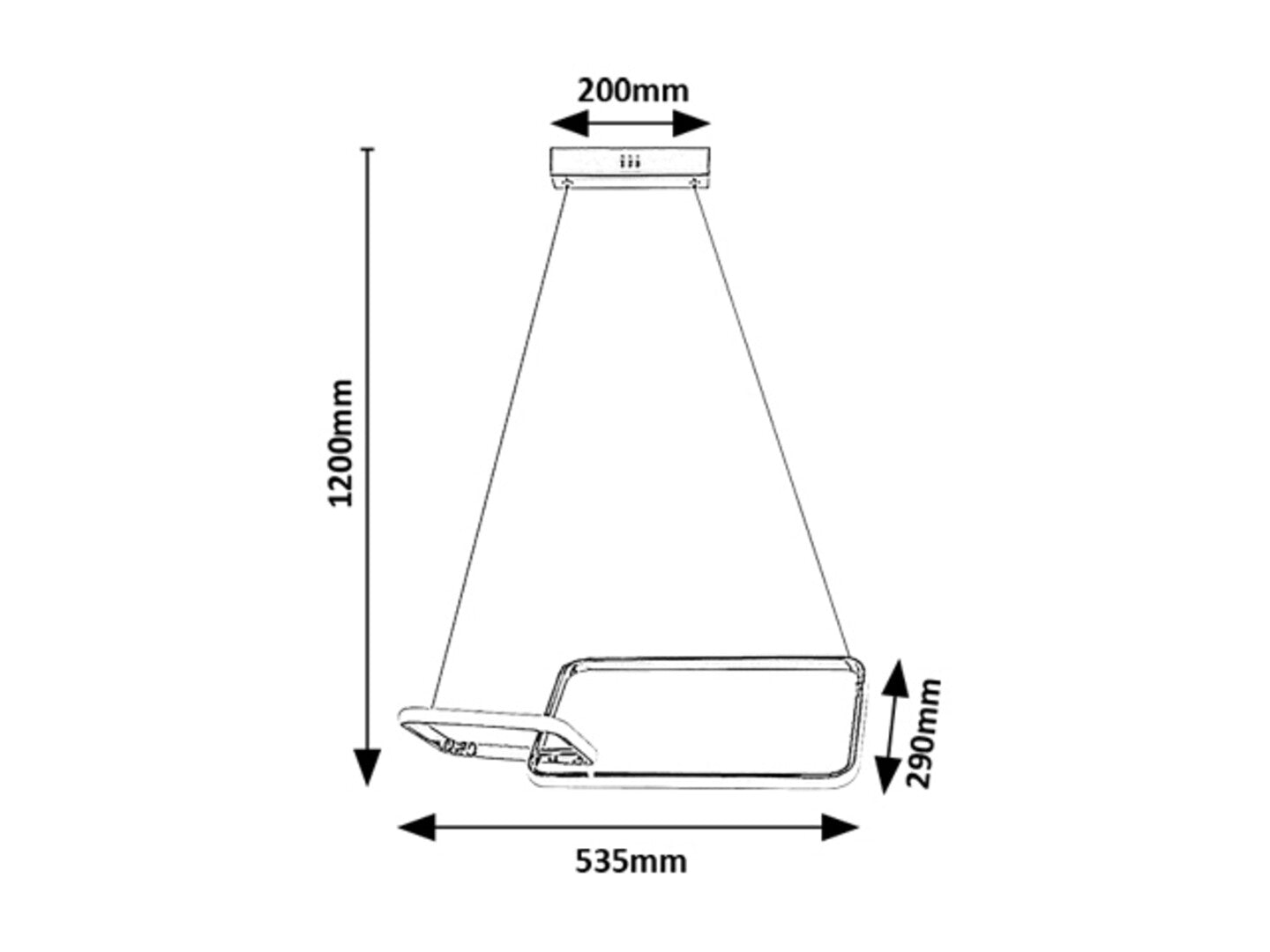 Lustra suspendata LED Malwen, crom, 36W, 2200lm, 4000K, IP20, Rabalux, 72368