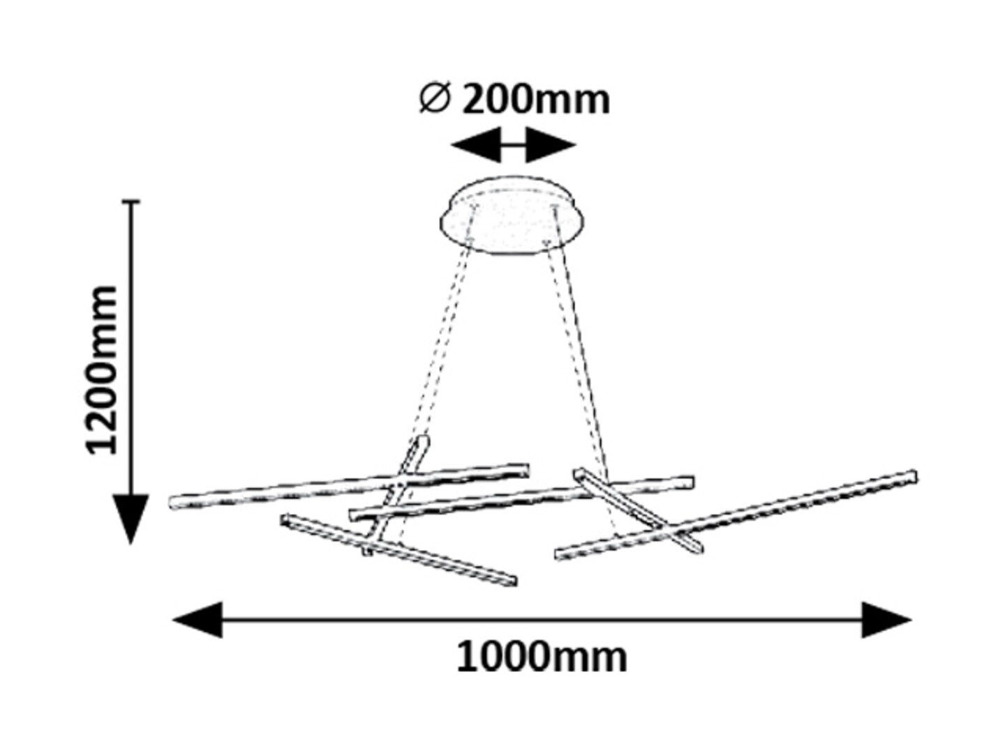 Lustra suspendata LED Severine, negru/ auriu, 40W, 2400lm, 3000-6500K, IP20, Rabalux, 72369
