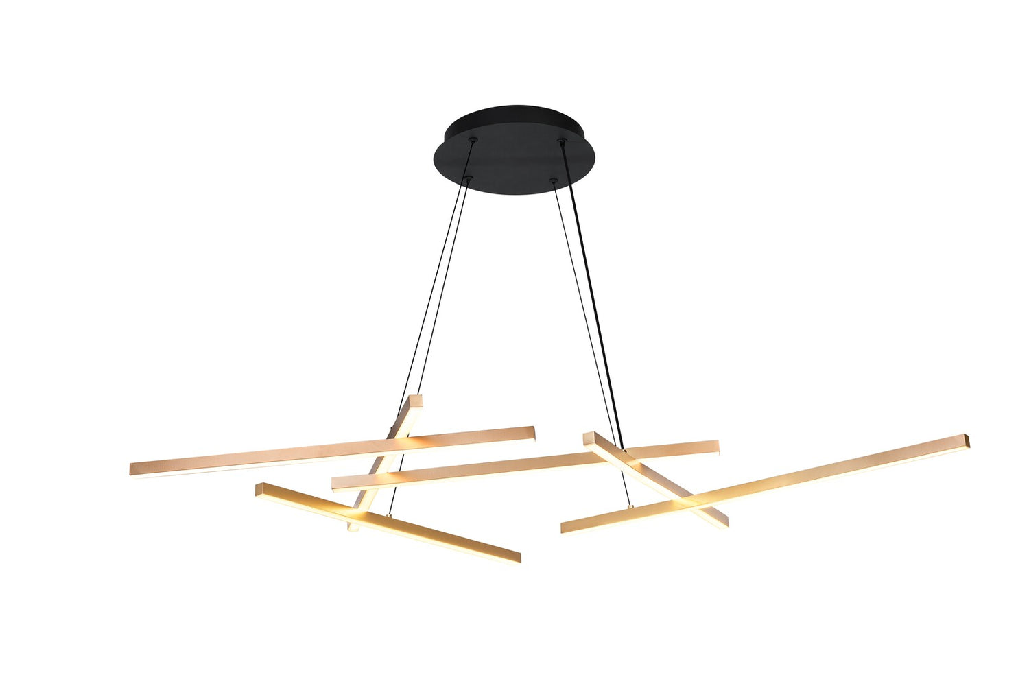 Lustra suspendata LED Severine, negru/ auriu, 40W, 2400lm, 3000-6500K, IP20, Rabalux, 72369