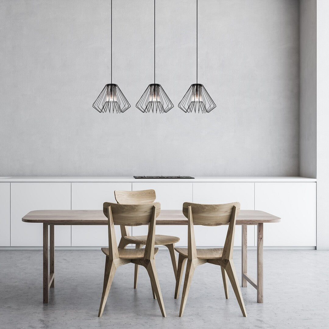 Lustra suspendata Emerencia, negru, 3xE27, IP20, Rabalux, 72371