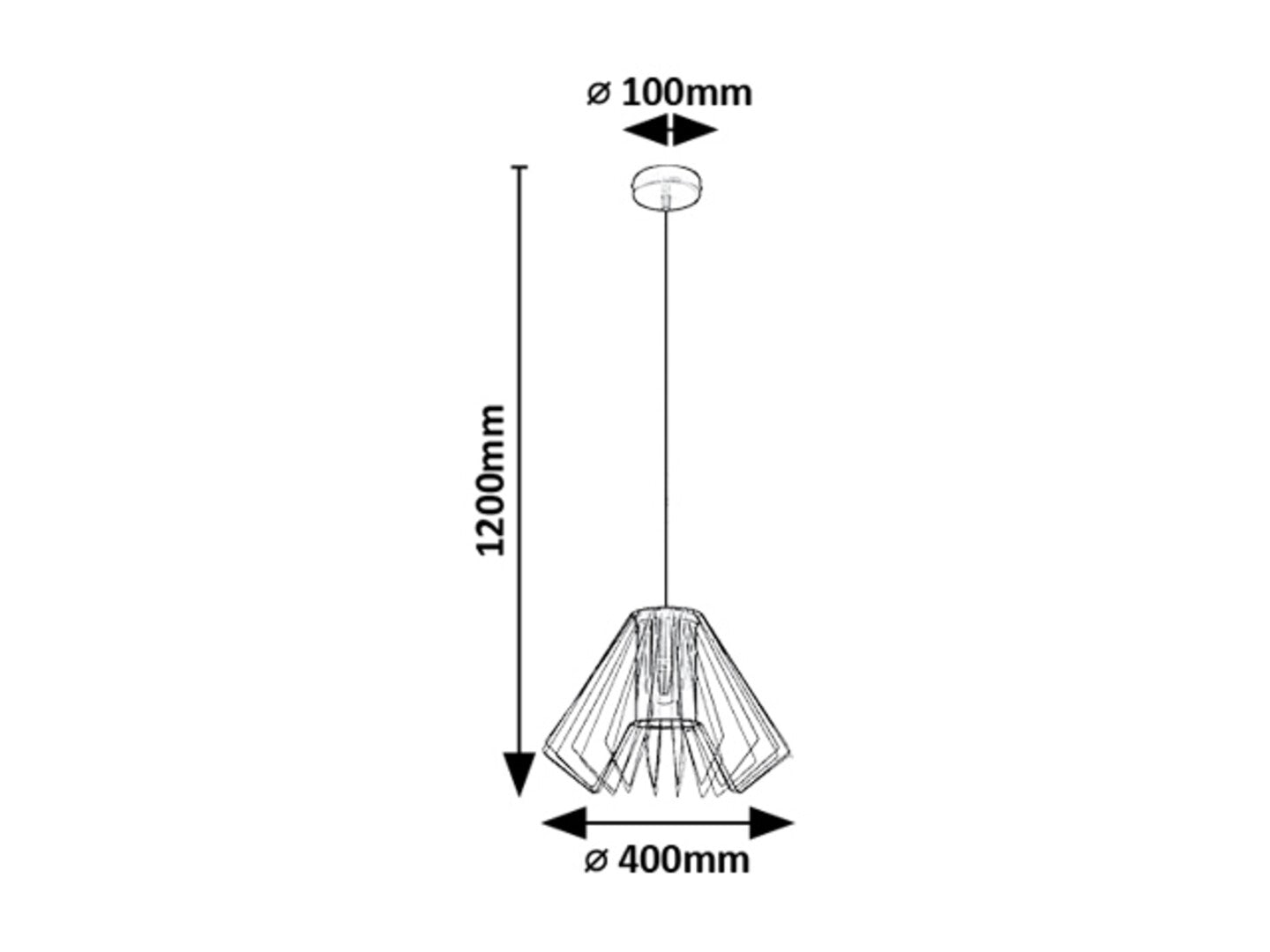 Lustra suspendata Emerencia, negru, 1xE27, IP20, Rabalux, 72372