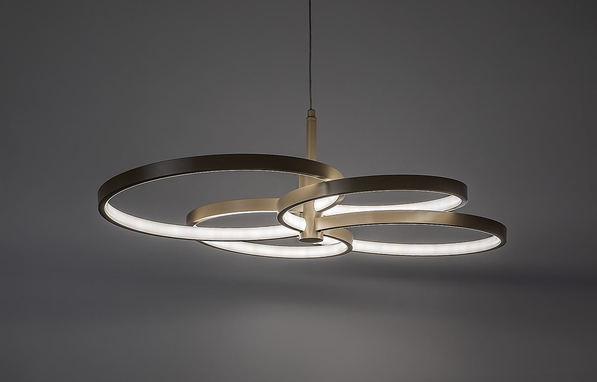 Lustră LED suspendată modernă 70W 5600lm cu telecomandă și lumină reglabilă – Isidora