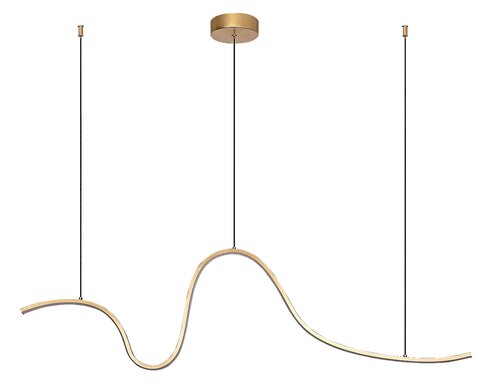 Lustra suspendata LED Cobria, auriu, 20W, 1600lm, 3000K, H.150cm, IP20, Rabalux, 72404