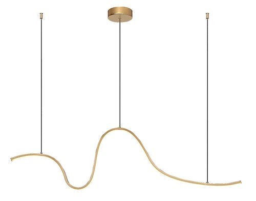 Lustra suspendata LED Cobria, auriu, 20W, 1600lm, 3000K, H.150cm, IP20, Rabalux, 72404