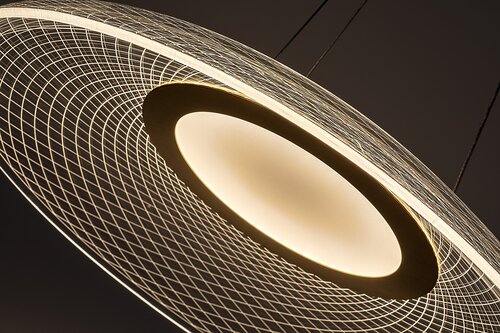 Lustra suspendata LED Zofrael, auriu mat, 24W, 1850lm, 3000K, H.120cm, IP20, Rabalux, 72411