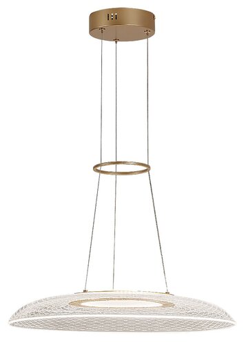 Lustra suspendata LED Zofrael, auriu mat, 24W, 1850lm, 3000K, H.120cm, IP20, Rabalux, 72411