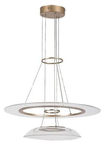 Lustra suspendata LED Zofrael, auriu mat, 36W, 2400lm, 3000K, H.120cm, IP20, Rabalux, 72412