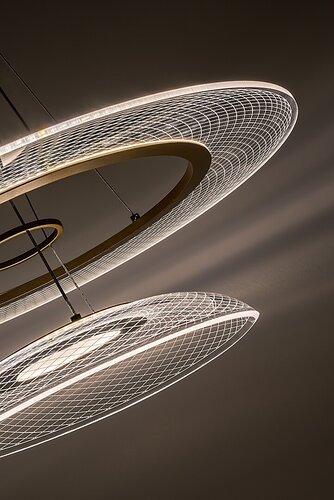 Lustra suspendata LED Zofrael, auriu mat, 36W, 2400lm, 3000K, H.120cm, IP20, Rabalux, 72412