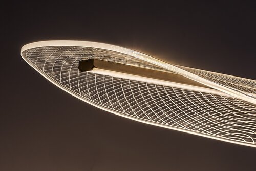 Lustra suspendata LED Zofrael, auriu  mat, 32W, 2450lm, 3000K, H.120cm, IP20, Rabalux, 72413