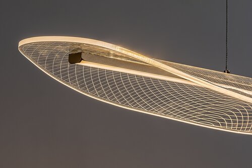 Lustra suspendata LED Zofrael, auriu  mat, 32W, 2450lm, 3000K, H.120cm, IP20, Rabalux, 72413