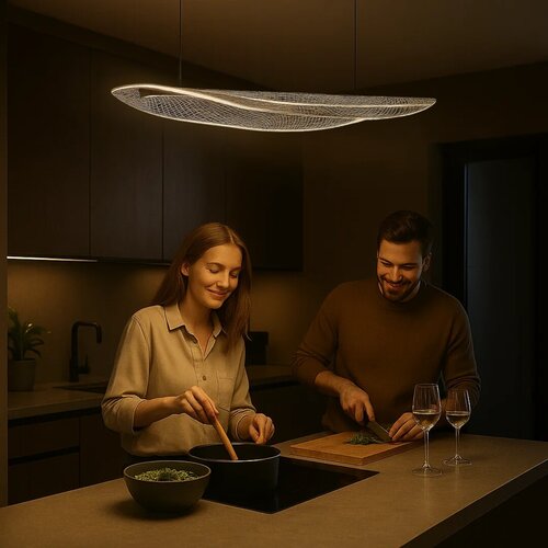 Lustra suspendata LED Zofrael, auriu  mat, 32W, 2450lm, 3000K, H.120cm, IP20, Rabalux, 72413