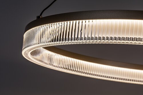 Lustra suspendata LED Rivona, auriu, 24W, 1700lm, 3000K-6500K, H.100cm, IP20, Rabalux, 72471