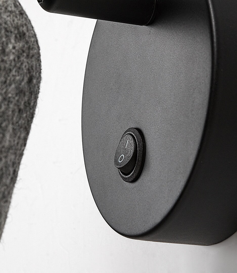 Aplica perete Farelia, negru/gri, 1 x E14, IP20, Rabalux, 73005