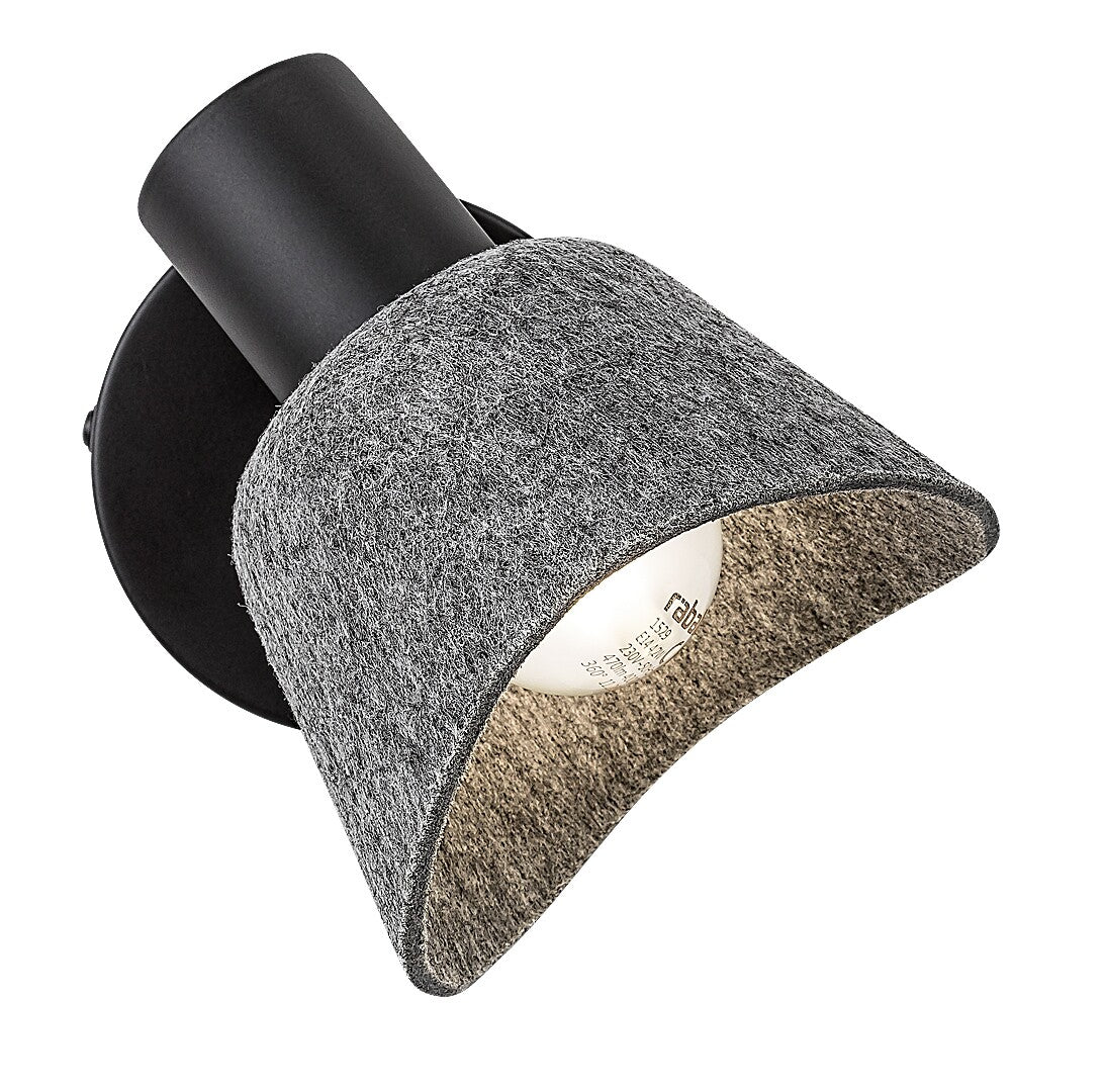 Aplica perete Farelia, negru/gri, 1 x E14, IP20, Rabalux, 73005