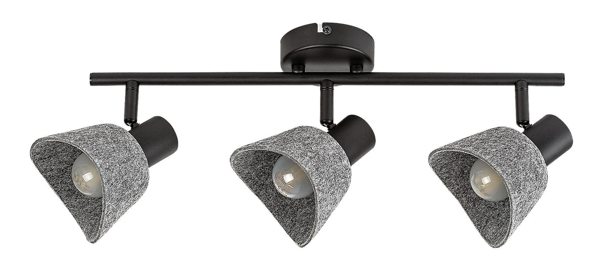 Plafoniera Farelia, negru/gri, 3xE14, IP20, Rabalux, 73007