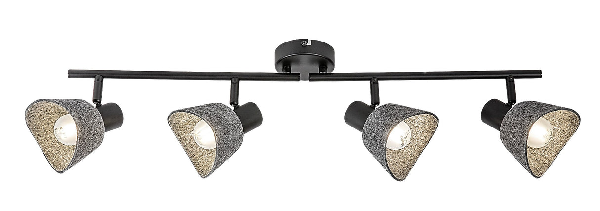 Plafoniera Farelia, negru/gri, 4xE14, IP20, Rabalux, 73008