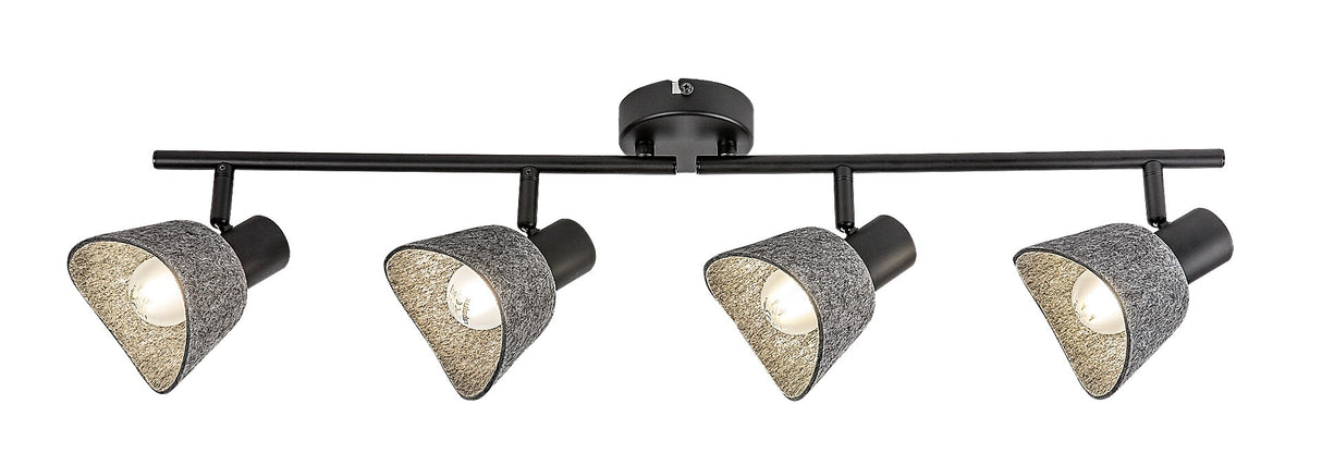 Plafoniera Farelia, negru/gri, 4xE14, IP20, Rabalux, 73008