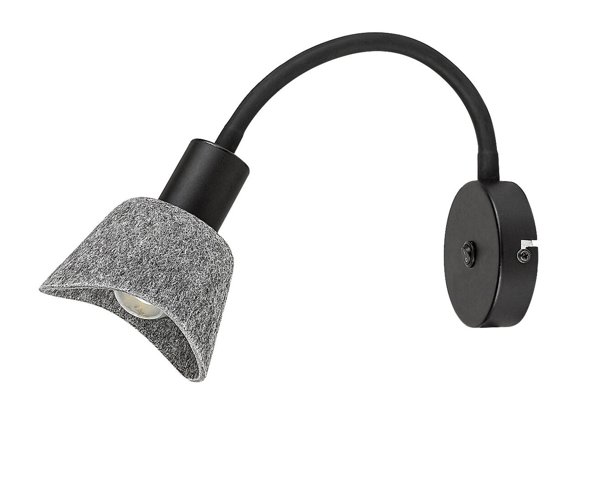 Aplica Farelia, negru/gri, 1 x E14, IP20, Rabalux, 73009