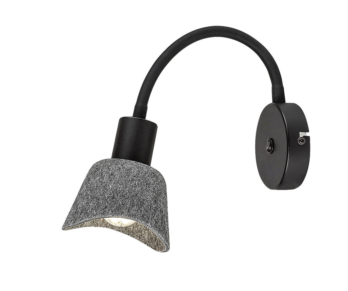 Aplica Farelia, negru/gri, 1 x E14, IP20, Rabalux, 73009