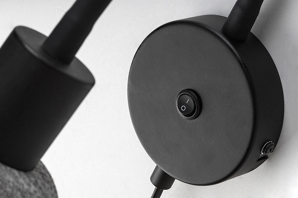 Aplica Farelia, negru/gri, 1 x E14, IP20, Rabalux, 73009