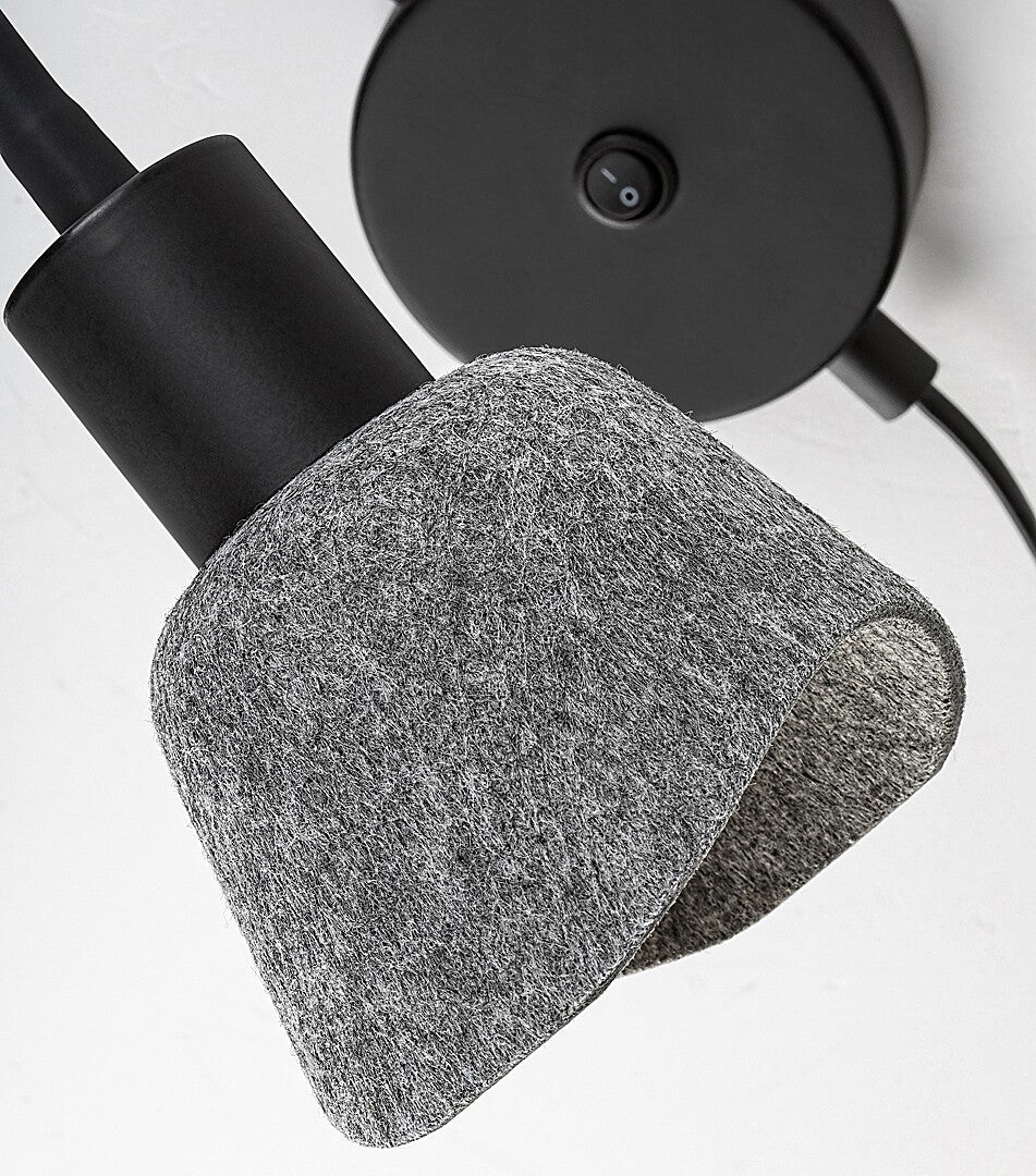 Aplica Farelia, negru/gri, 1 x E14, IP20, Rabalux, 73009