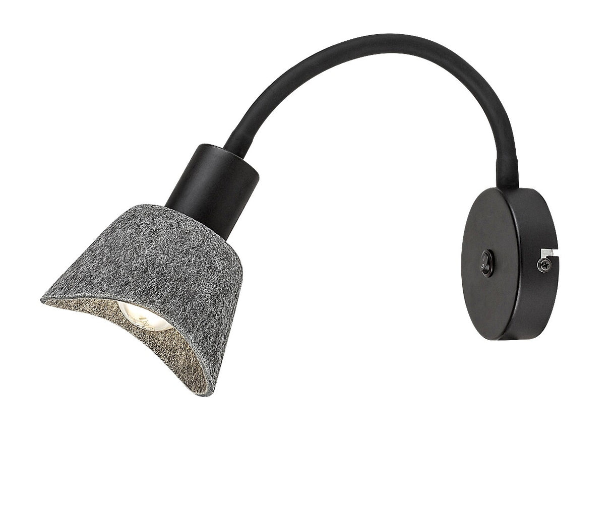 Aplica Farelia, negru/gri, 1 x E14, IP20, Rabalux, 73009