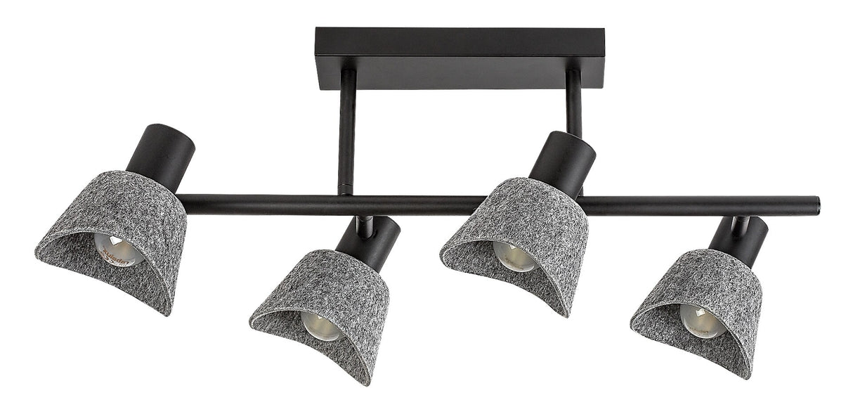 Plafoniera Farelia, negru/gri, 4xE14, IP20, Rabalux, 73010