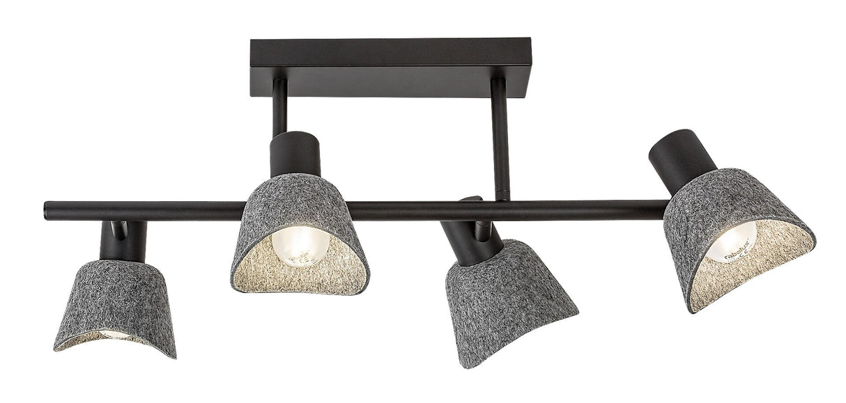 Plafoniera Farelia, negru/gri, 4xE14, IP20, Rabalux, 73010