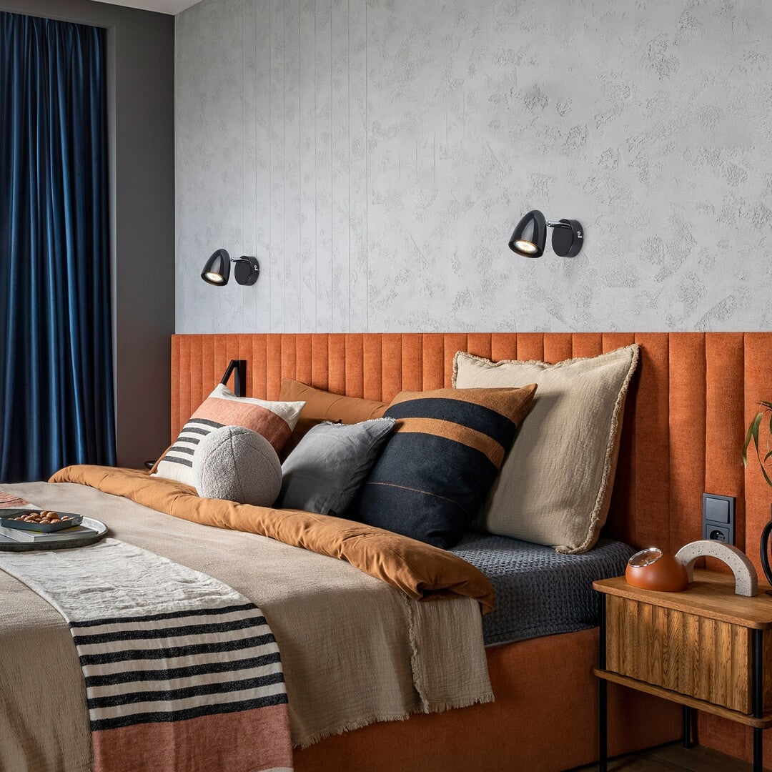 Aplica de perete Perico, negru, 1 x GU10, IP20, Rabalux, 73015