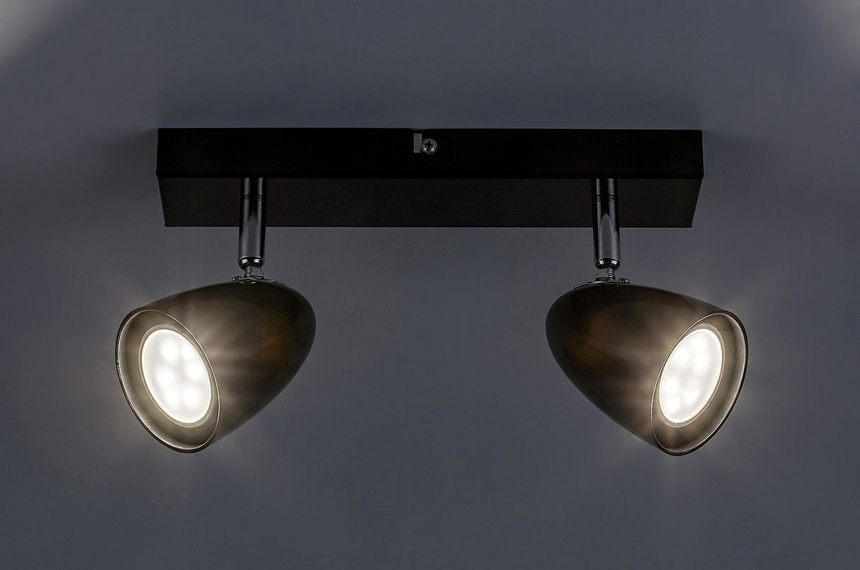 Plafoniera Perico, negru, 2xGU10, IP20, Rabalux, 73017