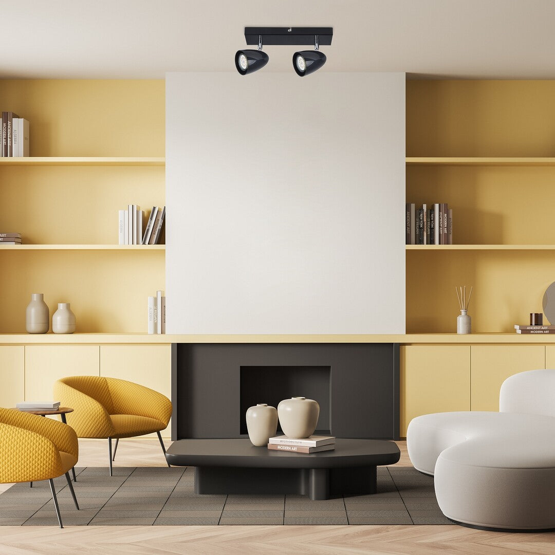 Plafoniera Perico, negru, 2xGU10, IP20, Rabalux, 73017