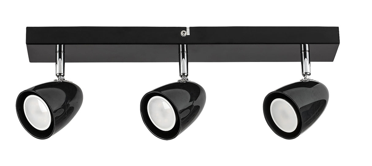 Plafoniera Perico, negru, 3xGU10, L.43cm, IP20, Rabalux, 73019