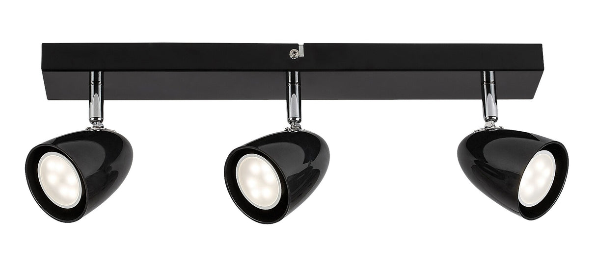 Plafoniera Perico, negru, 3xGU10, L.43cm, IP20, Rabalux, 73019