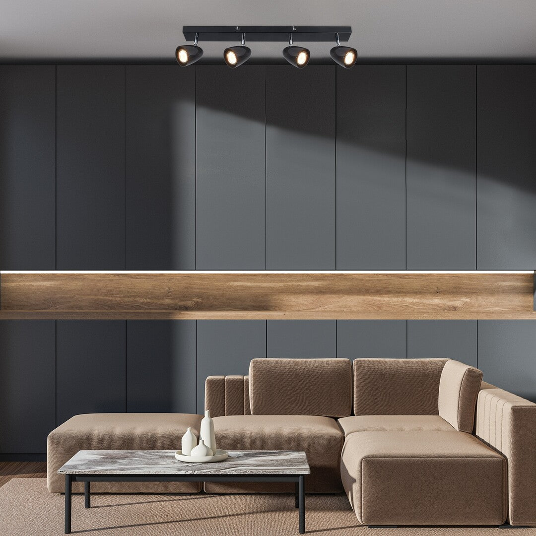 Plafoniera Perico, negru, 4xGU10, IP20, Rabalux, 73021