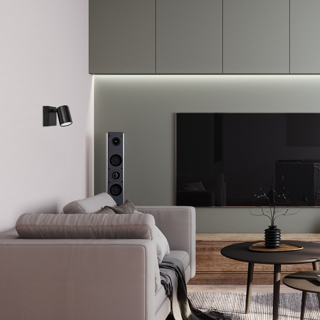 Aplica Rogelio,1XGU10, negru mat, reglabila, Rabalux 73023