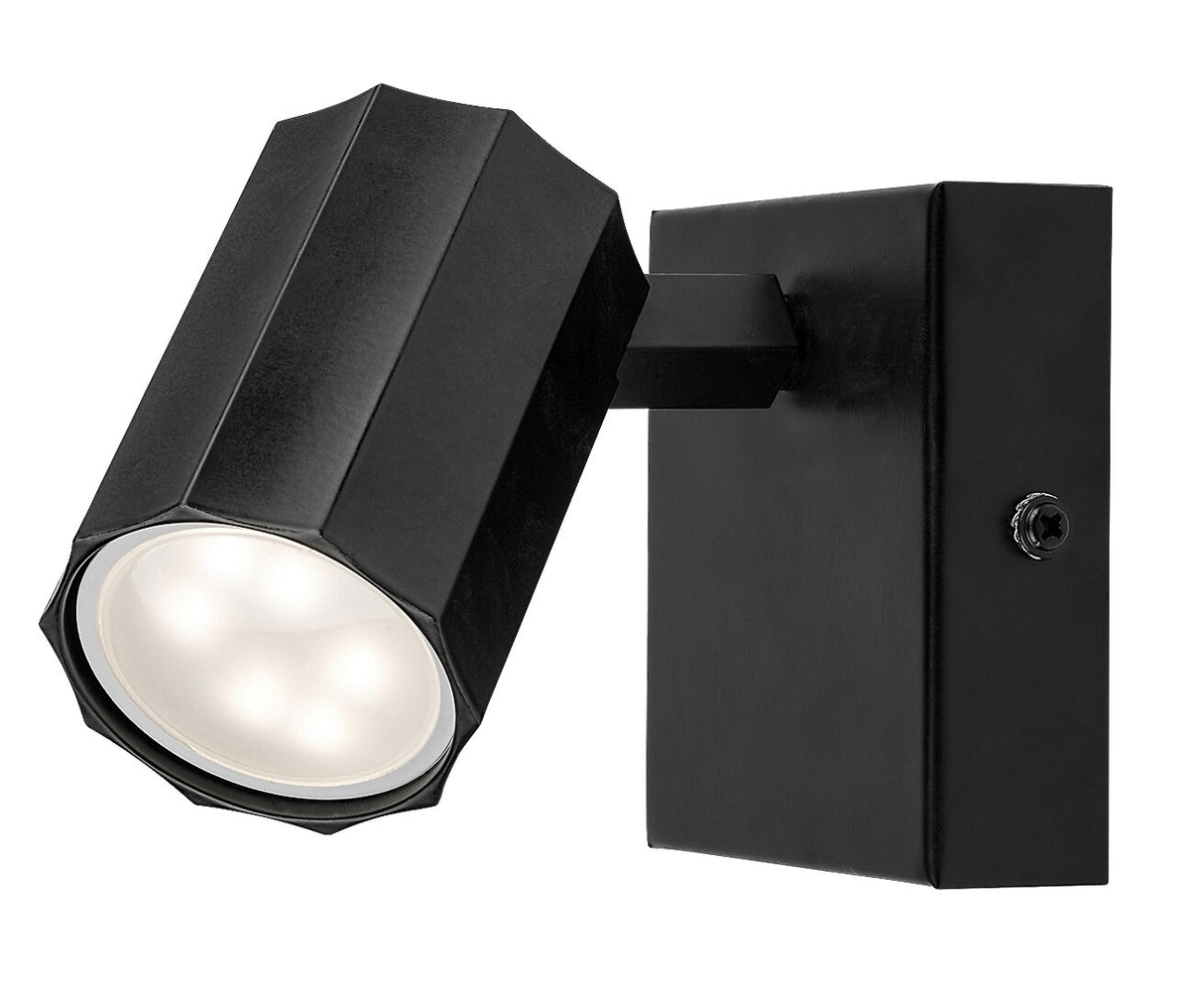 Aplica Rogelio,1XGU10, negru mat, reglabila, Rabalux 73023