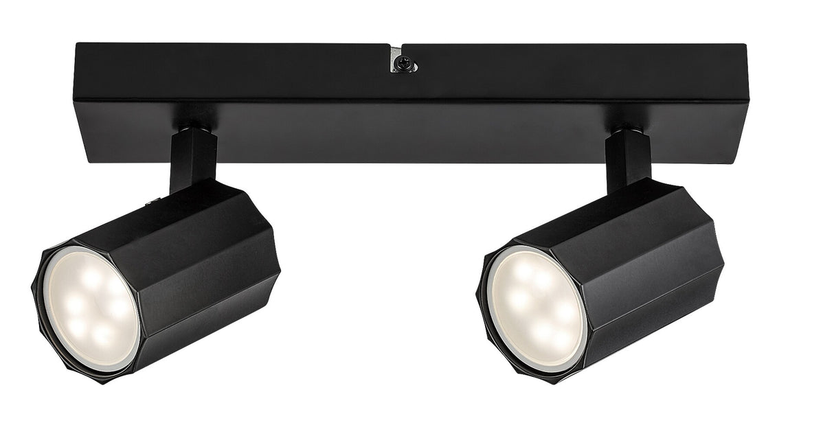 Plafoniera Rogelio, negru mat, 2xGU10, IP20, Rabalux, 73024