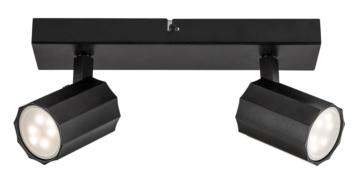 Plafoniera Rogelio, negru mat, 2xGU10, IP20, Rabalux, 73024