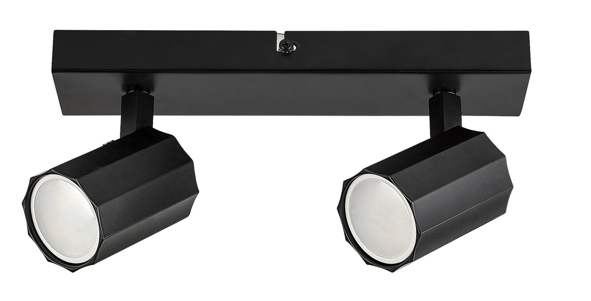 Plafoniera Rogelio, negru mat, 2xGU10, IP20, Rabalux, 73024
