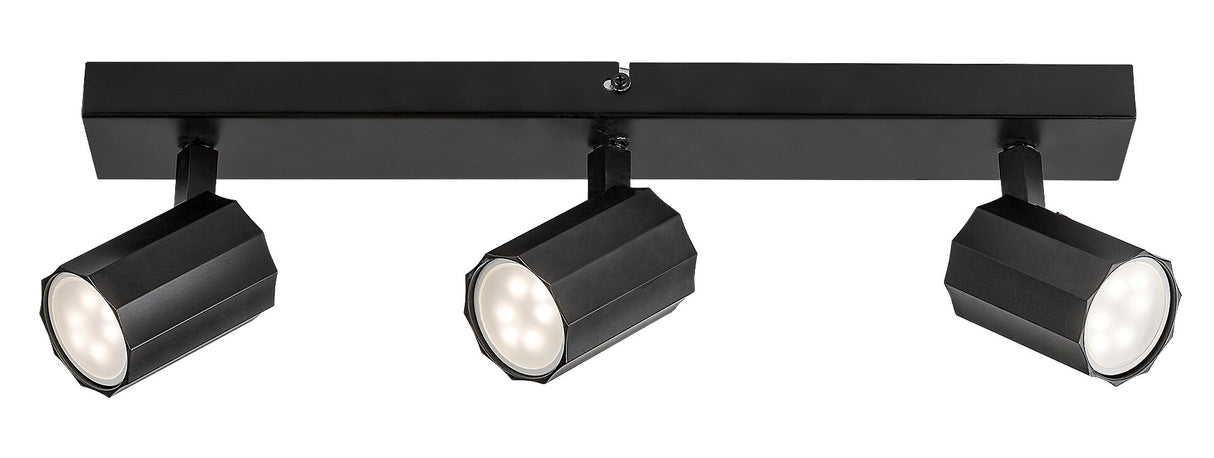Plafoniera Rogelio, negru mat, 3xGU10, IP20, Rabalux, 73025