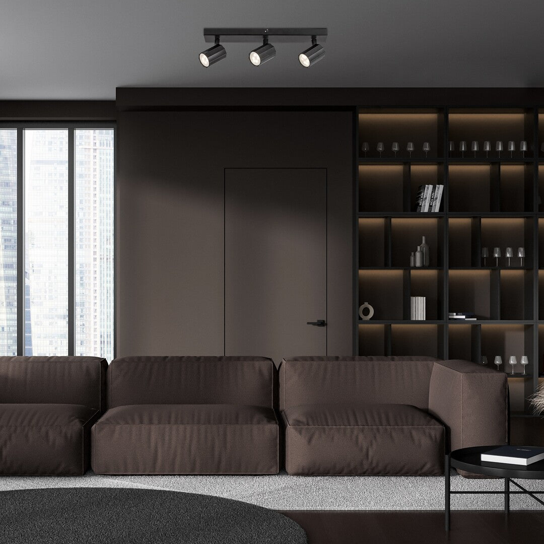 Plafoniera Rogelio, negru mat, 3xGU10, IP20, Rabalux, 73025