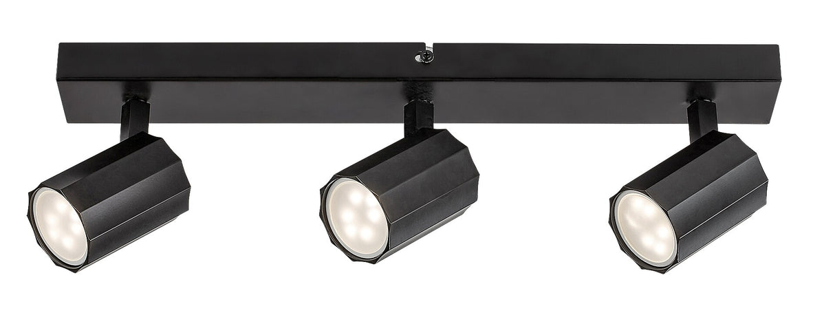 Plafoniera Rogelio, negru mat, 3xGU10, IP20, Rabalux, 73025